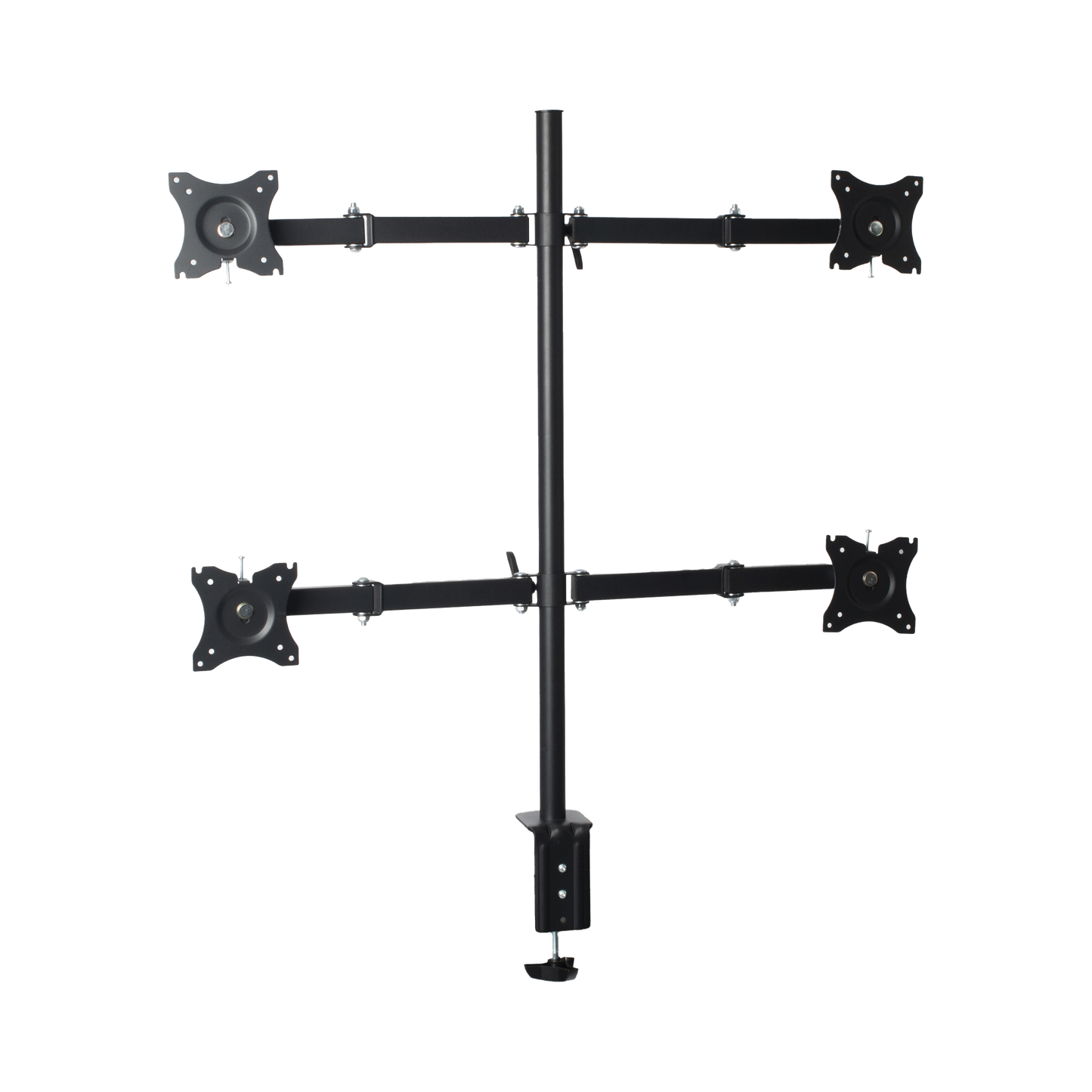 Montaje de Escritorio articulado para 4 monitores de 13 a 27 /  Soporta hasta 15 kg / Vesa 75 x 75 / 100 x 100 / Acero