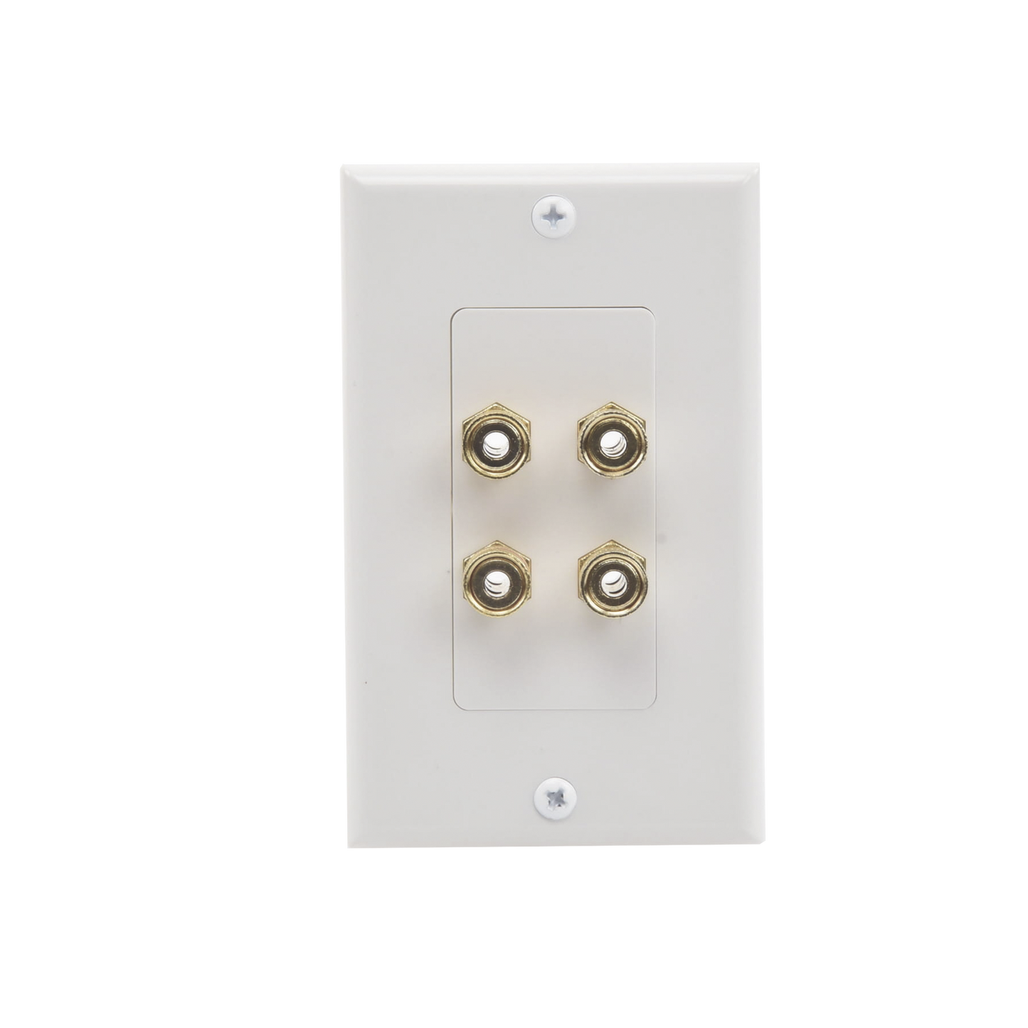 EP-WP2S - Placa de Pared | Postes de Unión Tipo Banana | Conexión para 2 Altavoces | Fácil Instalación | Conectores Chapados en Oro