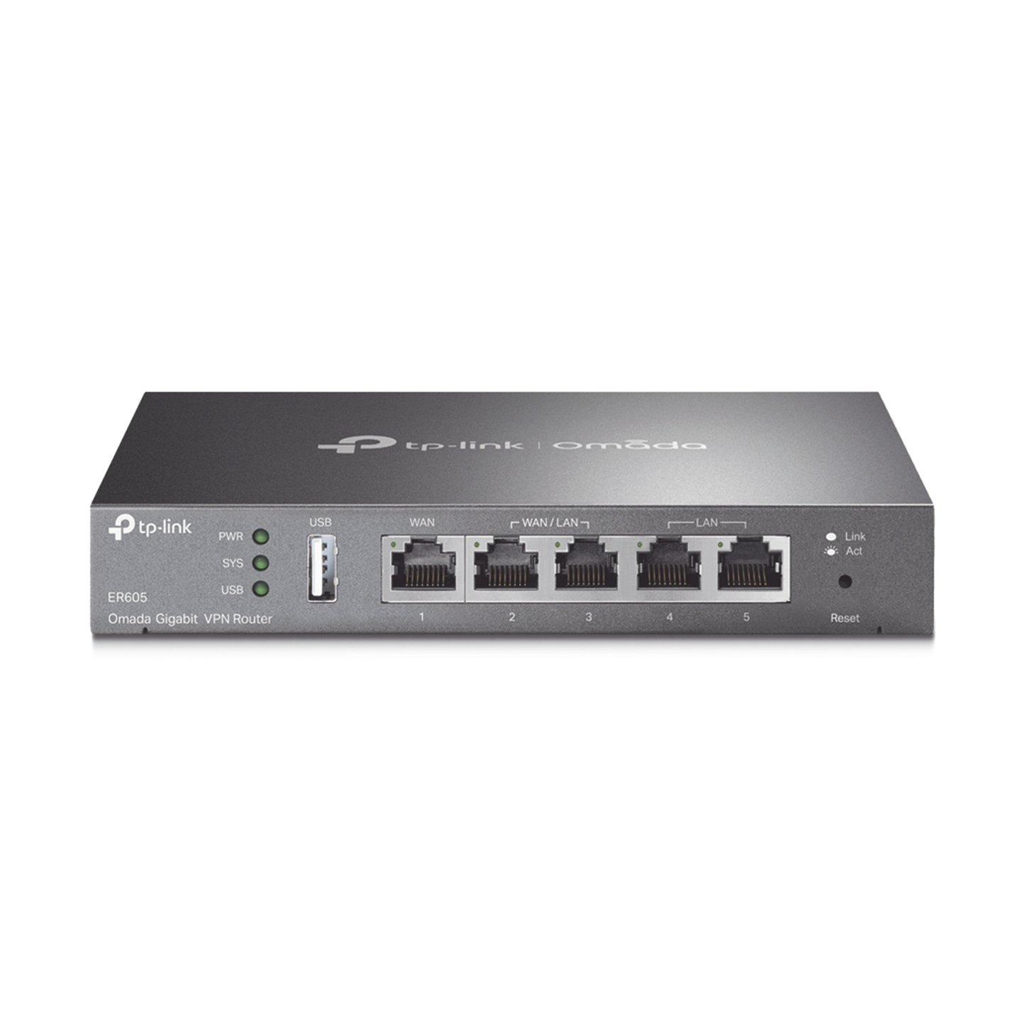 ER605 - Router Omada VPN / SDN Multi-WAN Gigabit / 1 Puerto WAN Gigabit / 2 Puertos LAN Gigabit / 2 Puertos configurables LAN/WAN / 150,000 Sesiones Concurrentes / Administración Centralizada OMADA o Stand-Alone / 1 Puerto USB 2.0
