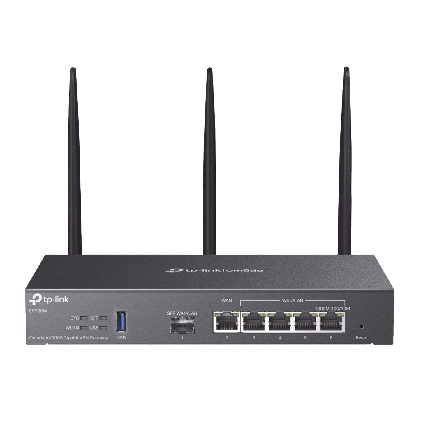 ER706W - Router Omada VPN / SDN Multi-WAN Gigabit / 1 Puerto WAN SFP Gigabit / 1 Puerto WAN RJ45 Gigabit / 2 Puertos LAN RJ45 Gigabit / 2 Puertos Configurables LAN/WAN / 150,000 Sesiones Concurrentes / Administración Centralizada Omada o Stand-Alone