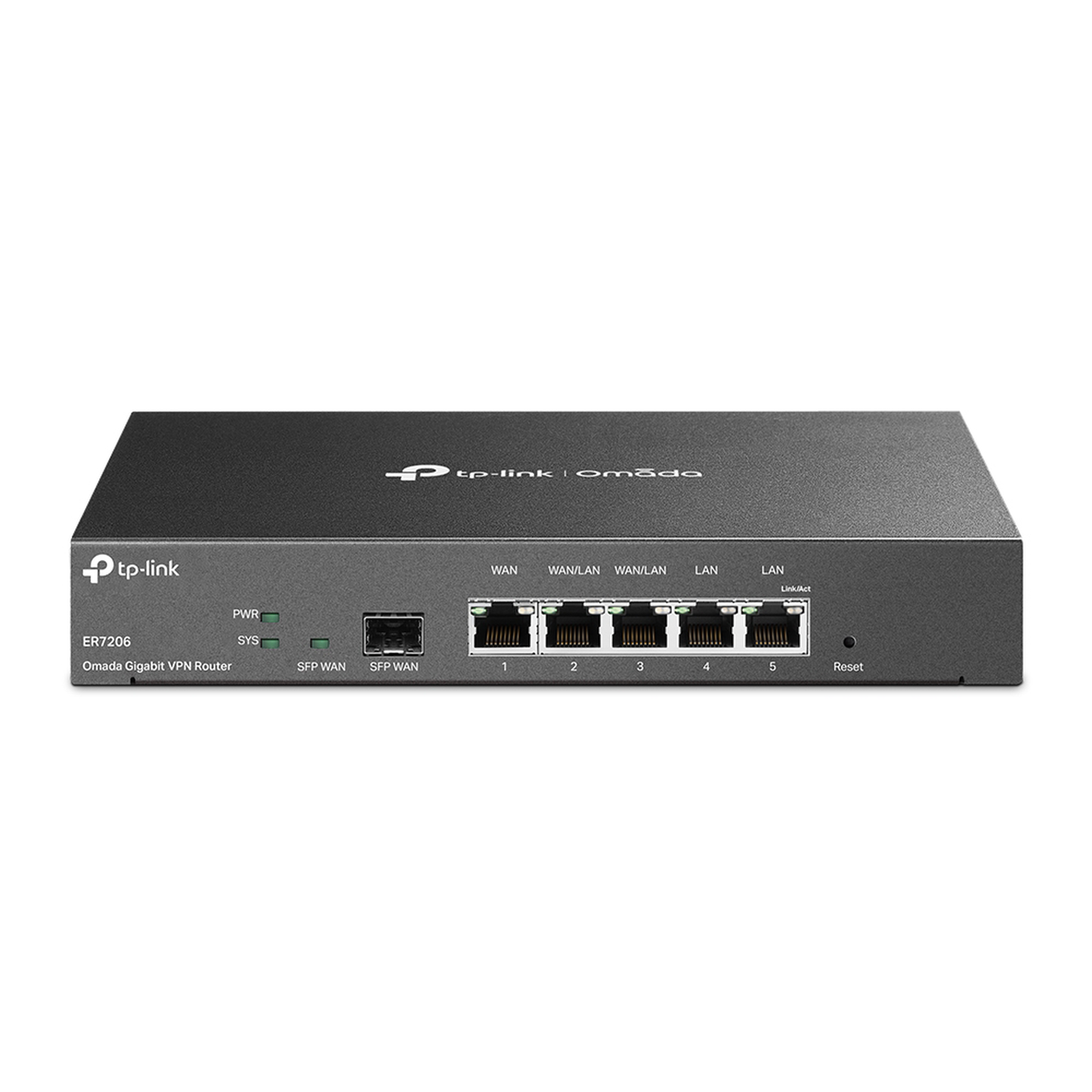 ER7206 - Router Omada VPN / SDN Multi-WAN Gigabit / 1 Puerto WAN SFP Gigabit / 1 Puerto WAN RJ45 Gigabit / 2 Puertos LAN RJ45 Gigabit / 2 Puertos Configurables LAN/WAN / 150,000 Sesiones Concurrentes / Administración Centralizada Omada o Stand-Alone