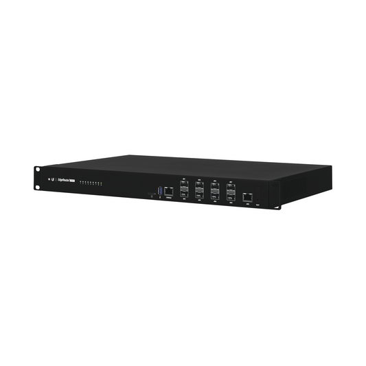 ER-8-XG EdgeRouter INFINITY de 8 puertos SFP+ 10 G + 1 puerto RJ45 Gigabit, throughput 80 Gbps, 16 núcleos y 16 GB RAM , fuentes de alimentación modulares Hot-Swappable