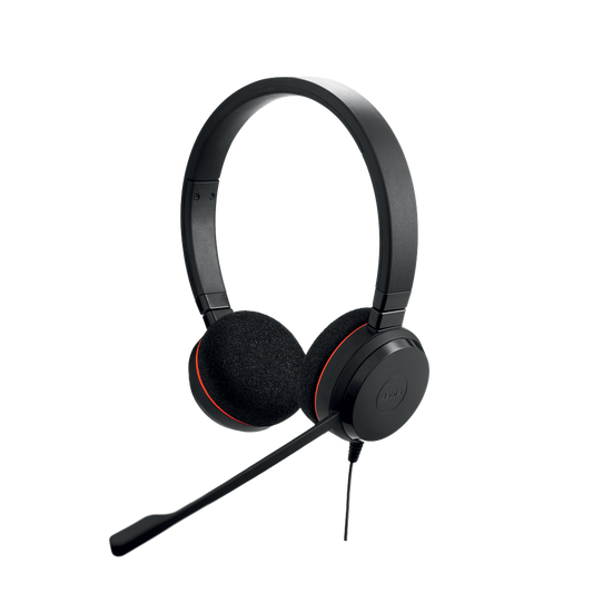 EVOLVE-20-DUO-MS Jabra Evolve 20 Duo con conexión USB, micrófono con cancelación de ruido de última generación, configuración Plug and Play, Certificación Microsoft Teams (4999-823-109)