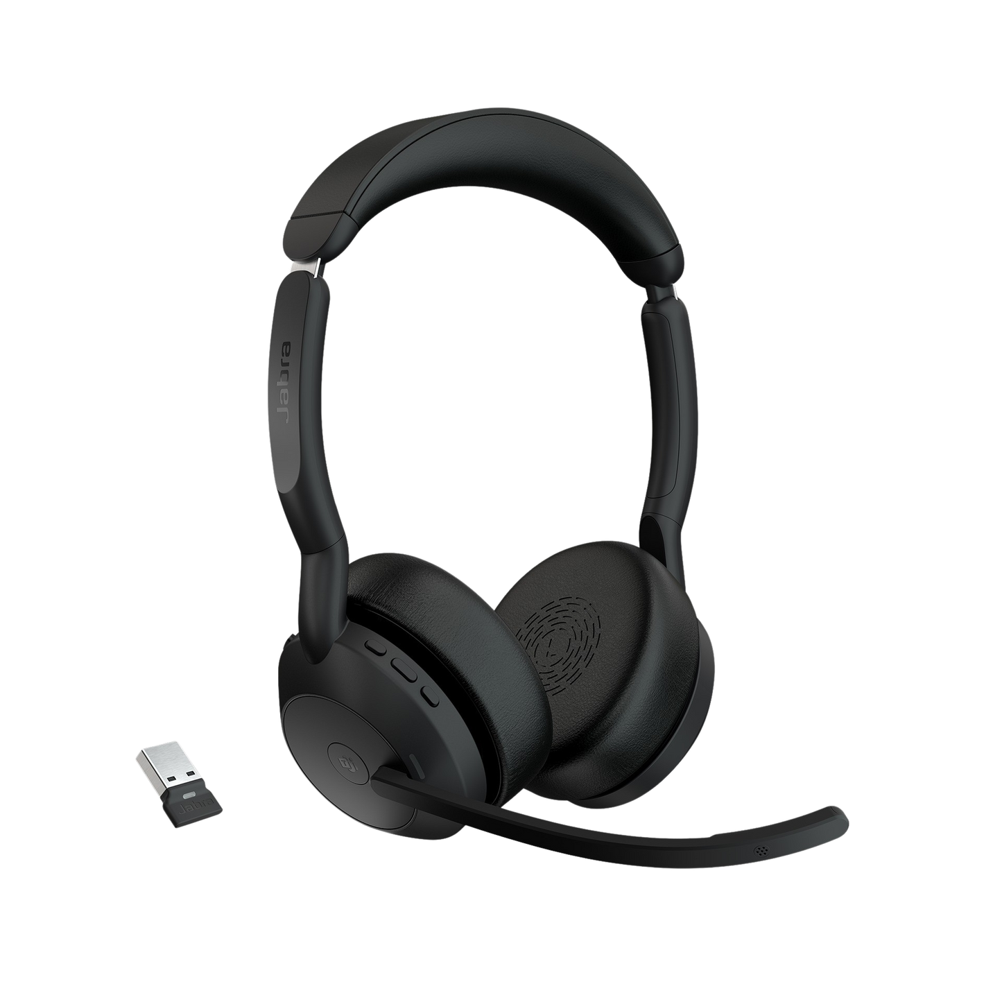 EVOLVE255STEREOMSA - Jabra Evolve2 55, Auricular stereo versión MS, dongle USB-A con cancelación de ruido (25599-999-999)