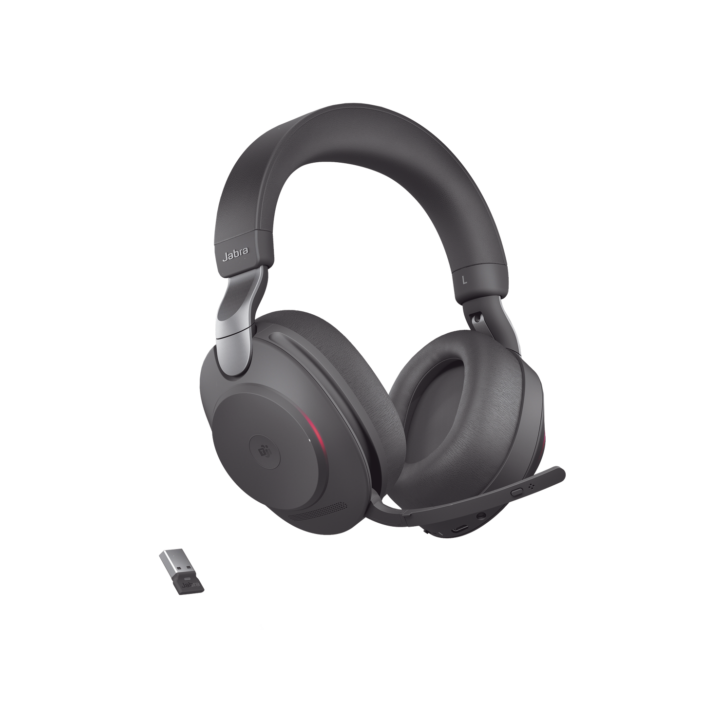 EVOLVE2-85-MS-BK-A - Jabra Evolve2 85, Auricular stereo versión MS con cancelación de ruido activa, dongle USB-A indicador de ocupado (Busylight)(28599-999-999)
