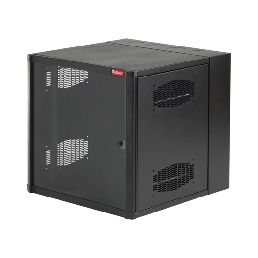 EWMW242425 - Gabinete AccessPlus de 12 UR Montaje en Pared de 19in, Rieles Numerados y Roscados #10-32, Puerta con Ventana de Seguridad, 600 mm de Ancho, 637 mm de Profundidad, Color Negro