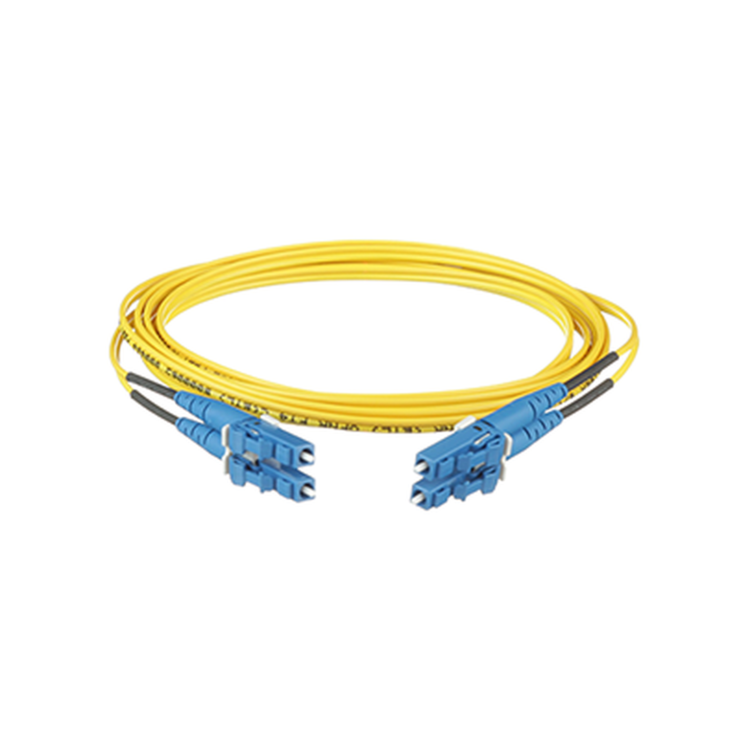 F92ERLNLNSNM002 - Jumper de Fibra Optica Monomodo 9/125 OS2, LC-LC Duplex, OFNR (Riser), Color Amarillo, 2 Metros (6.56 Pies)