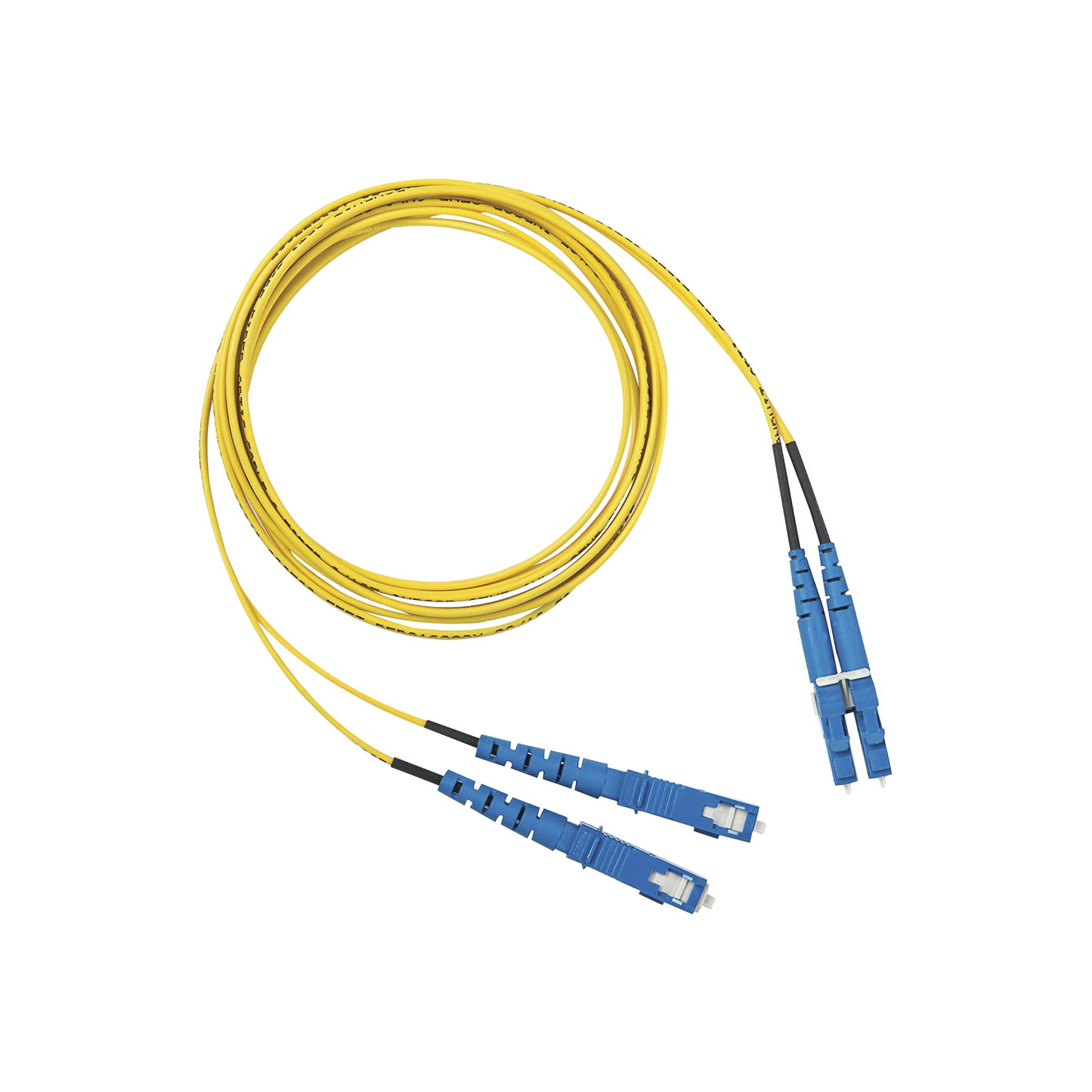 F92ERLNSNSNM003 - Jumper de Fibra Optica Monomodo 9/125 OS2, LC-SC Duplex, OFNR (Riser), Color Amarillo, 3 Metros (9.84 Pies)