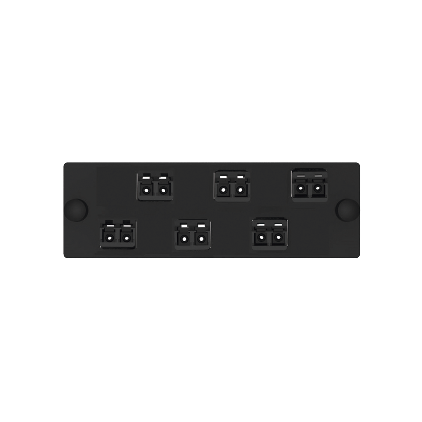 FAP6WABLDLCZ - Placa Acopladora de Fibra Optica FAP, Con 6 Conectores LC Duplex (12 Fibras), Para Fibra Multimodo OM3/OM4, Color Negro