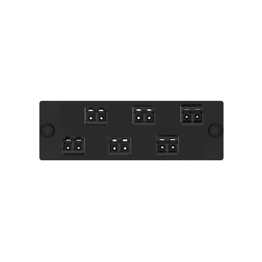 FAP6WABLDLCZ - Placa Acopladora de Fibra Optica FAP, Con 6 Conectores LC Duplex (12 Fibras), Para Fibra Multimodo OM3/OM4, Color Negro