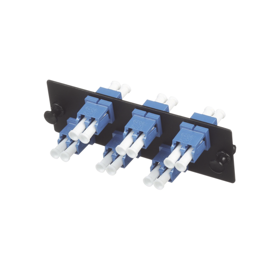 FAP6WBUDLCZ - Placa Acopladora de Fibra �ptica FAP, con 6 Conectores LC Duplex (12 Fibras), para Fibra Monomodo OS1/OS2, Color Azul