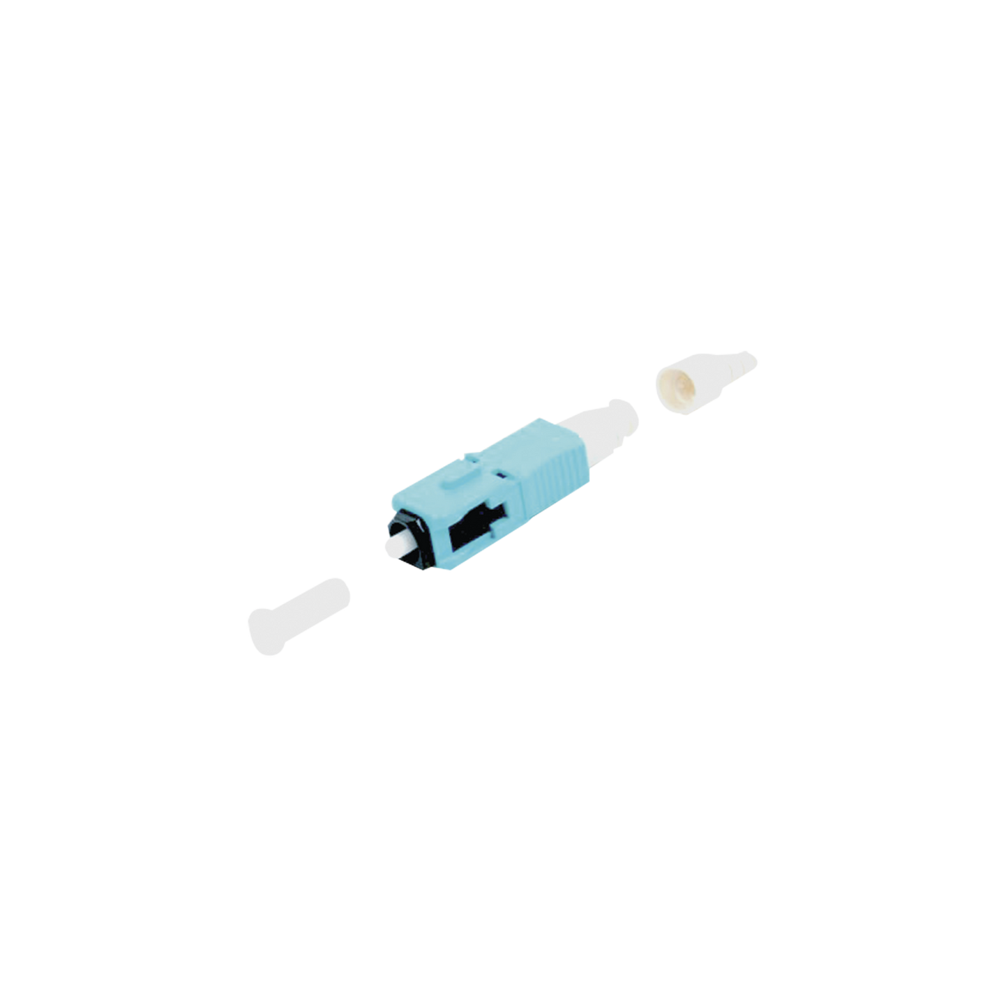 FC1-LB-SC5-9AQ - Conector de Fibra �ptica Pre-Pulido LightBow SC Simplex, Multimodo 50/125 (OM3/OM4), Re-Terminable, Color Aqua