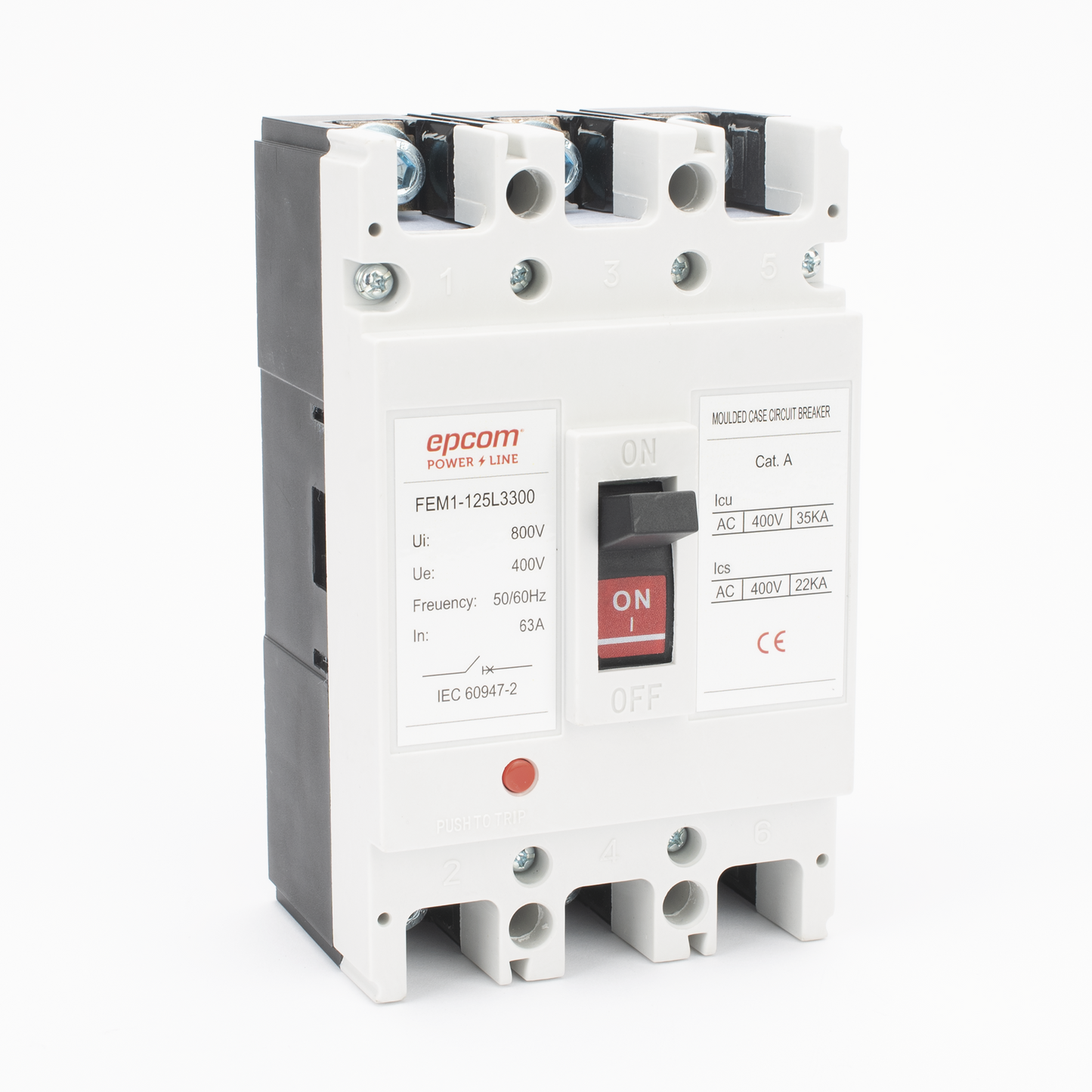 FEM11253P100A - Protección Térmica/ Interruptor 3P, 100A,  Corriente Alterna  690 V CA Trifásica.