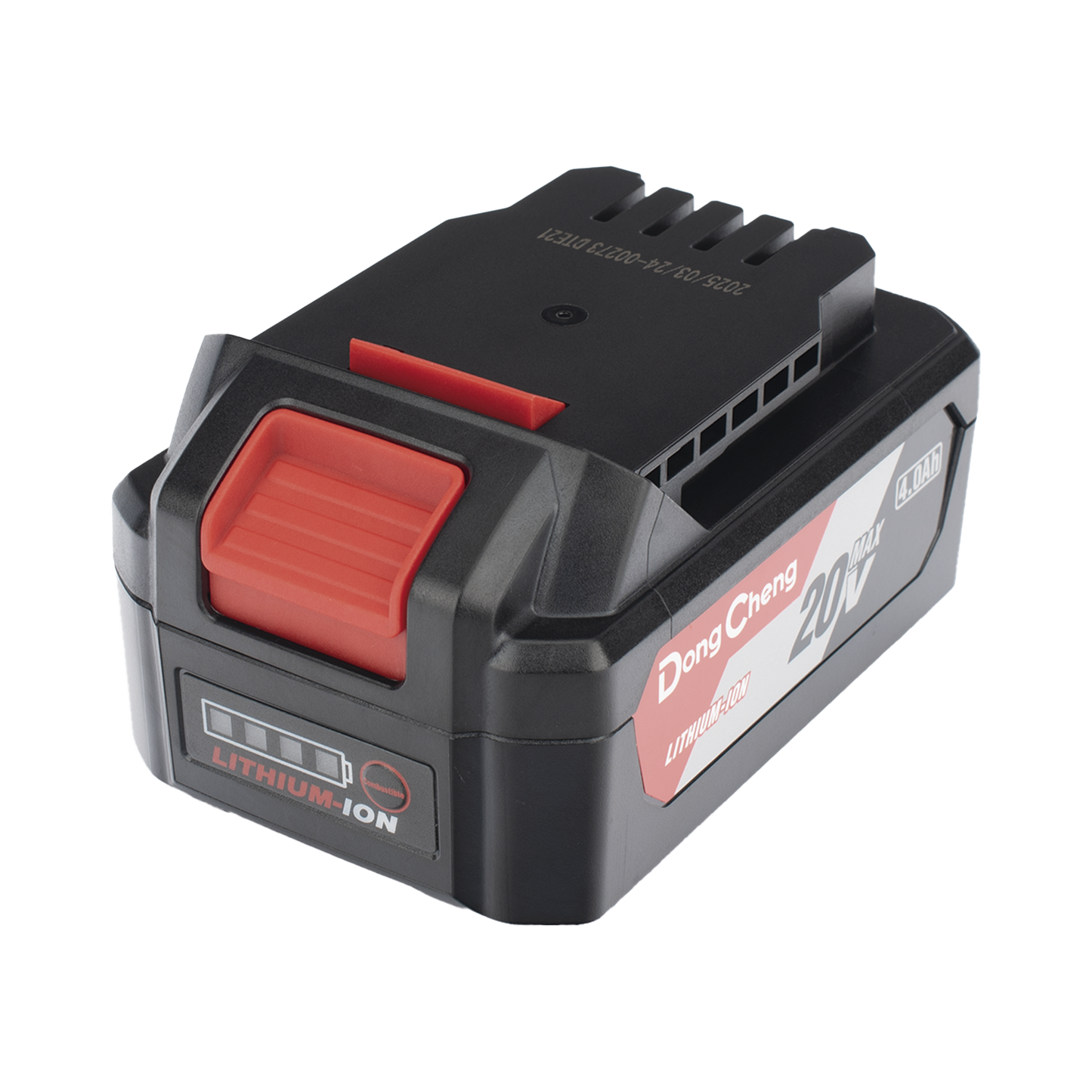 FFB-L2040 - Bater�a de Litio 20V 4.0Ah / Indicador LED de Carga / Dise�o Deslizable / Compatible con Herramientas DONGCHENG 20V