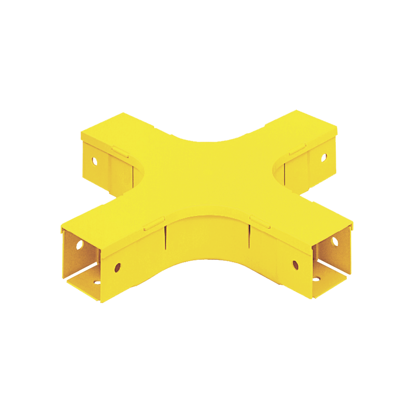 FFWC2X2LYL - Accesorio de 4 Vías Horizontal, Con Ángulos a 90º, Para Canaletas FiberRunner™ 2X2, Color Amarillo