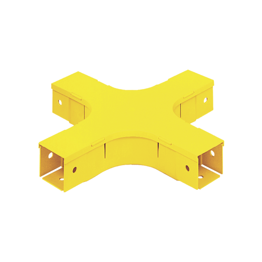 FFWC2X2LYL - Accesorio de 4 Vías Horizontal, Con Ángulos a 90º, Para Canaletas FiberRunner™ 2X2, Color Amarillo