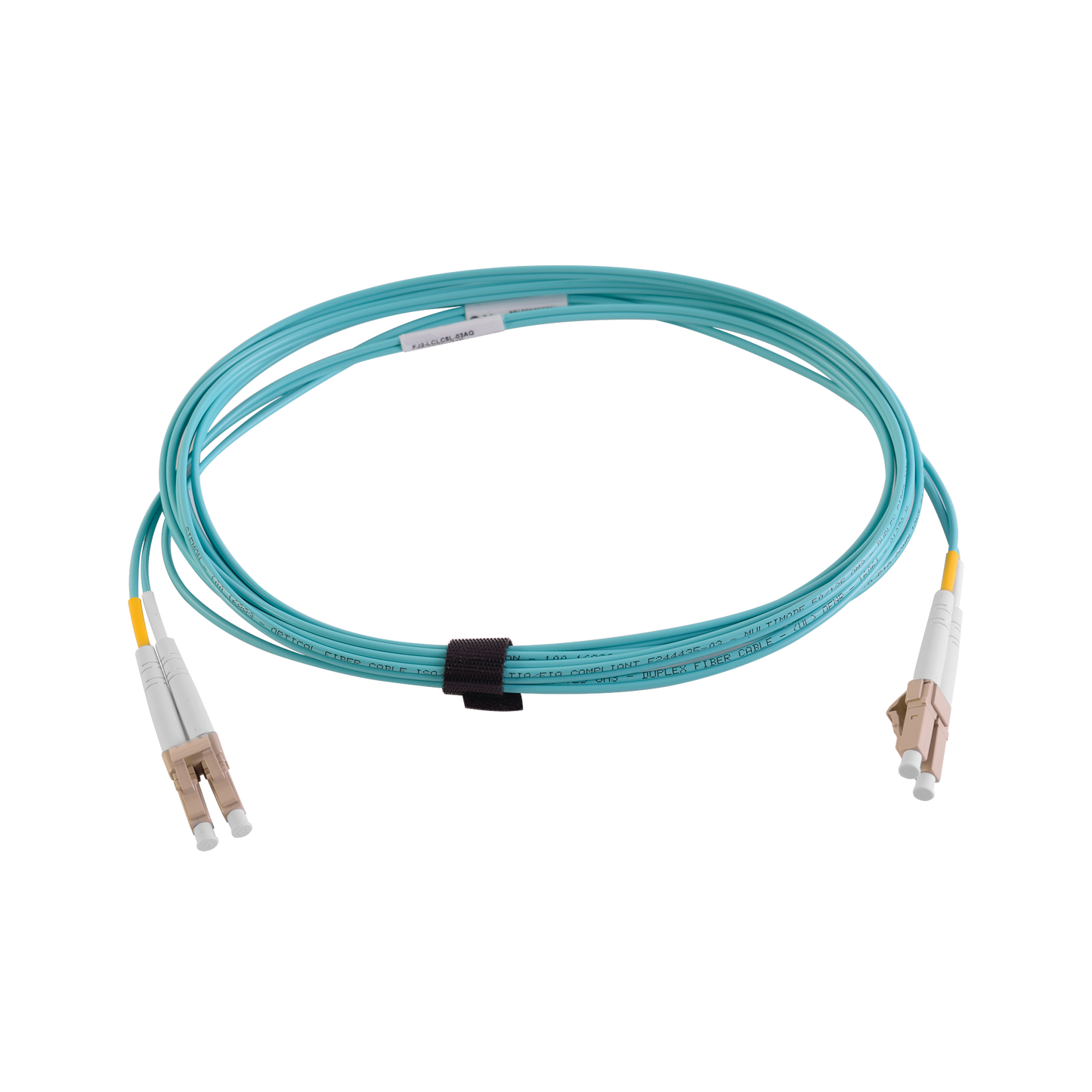 FJ2-LCLC5L-03AQ - Jumper de Fibra �ptica Multimodo 50/125 XGLO OM3, LC-LC Duplex, OFNR, Color Aqua, 3 Metros (9.84 Pies)