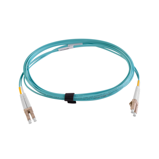 FJ2-LCLC5L-03AQ - Jumper de Fibra �ptica Multimodo 50/125 XGLO OM3, LC-LC Duplex, OFNR, Color Aqua, 3 Metros (9.84 Pies)