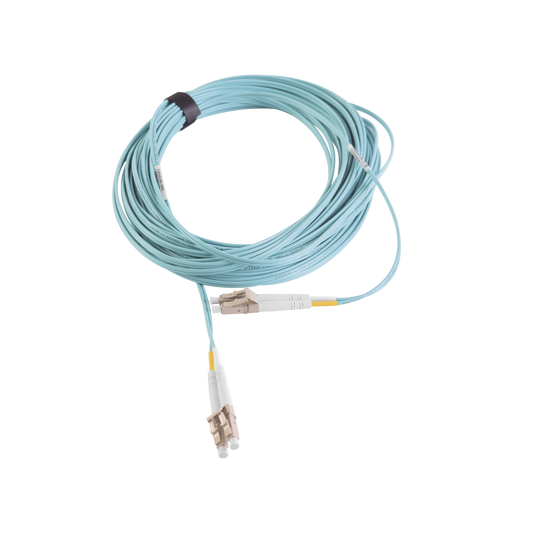 FJ2-LCLC5L-07AQ - Jumper de Fibra �ptica Multimodo 50/125 XGLO OM3, LC-LC Duplex, OFNR, Color Aqua, 7 Metros (22.97 Pies)