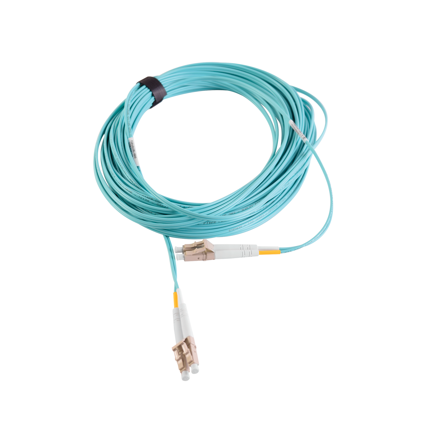 FJ2-LCLC5L-15AQ - Jumper de Fibra �ptica Multimodo 50/125 XGLO OM3, LC-LC Duplex, OFNR, Color Aqua, 15 Metros (49.21 Pies)