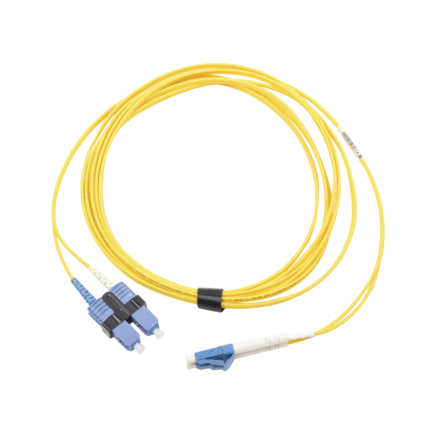 FJ2-LCUSCUL-05 - Jumper de Fibra �ptica Monomodo (OS2), XGLO, LC/UPC-SC/UPC Duplex, OFNR, Color Amarillo, 5 Metros (16.40 Pies)