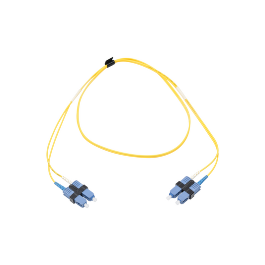 FJ2-SCUSCUL-01 - Jumper de Fibra �ptica Monomodo (OS2), XGLO, SC/UPC-SC/UPC Duplex, OFNR, Color Amarillo, 1 Metro (3.28 Pies)