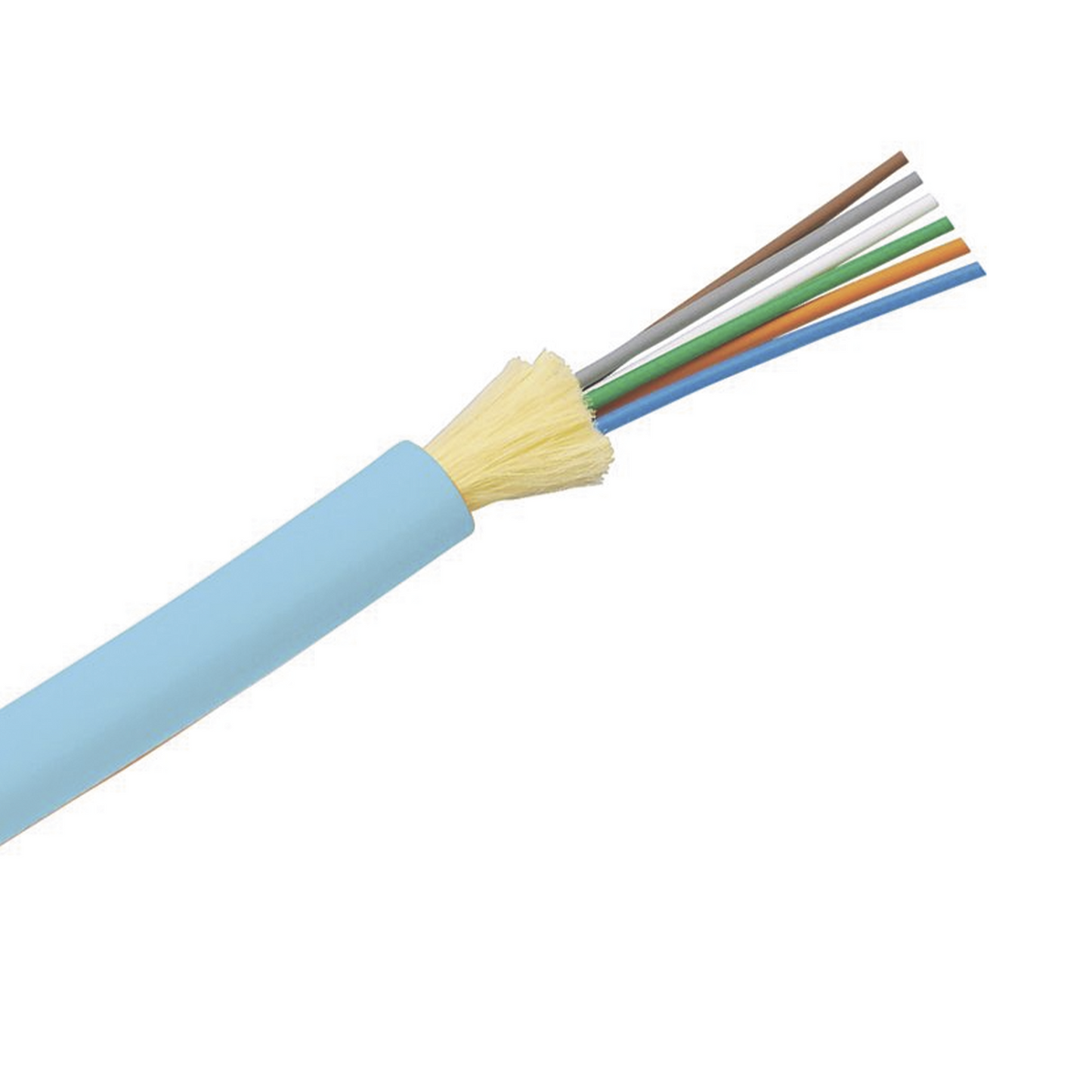 FODPZ06Y - Cable de Fibra �ptica de 6 Hilos, Multimodo OM4 50/125 Optimizada, Interior, Tight Buffer 900um, No Conductiva (Diel�ctrica), OFNP (Plenum), Precio Por Metro