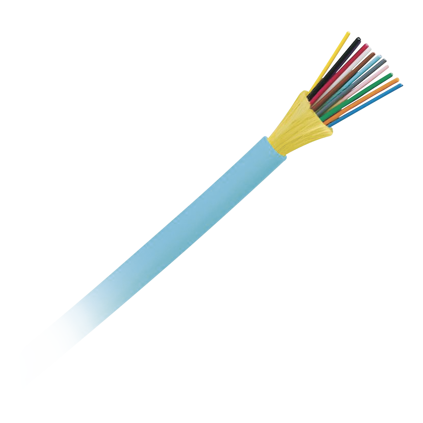 FODPZ12Y - Cable de Fibra �ptica de 12 Hilos, Multimodo OM4 50/125 Optimizada, Interior, Tight Buffer 900um, No Conductiva (Diel�ctrica), OFNP (Plenum), Precio Por Metro