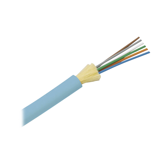 FODRZ12Y - Cable de Fibra �ptica de 12 Hilos, Multimodo OM4 50/125 Optimizada, Interior, Tight Buffer 900um, No Conductiva (Diel�ctrica), OFNR (Riser), Precio Por Metro