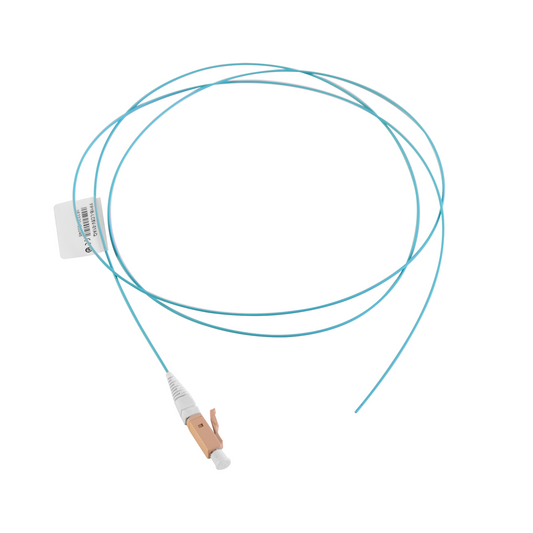 FP1B-LC5L-01AQ - Pigtail de Fibra �ptica LC Simplex, Multimodo OM3 XGLO 50/125, OFNR, Color Aqua, 1 Metro (3.28 Pies)