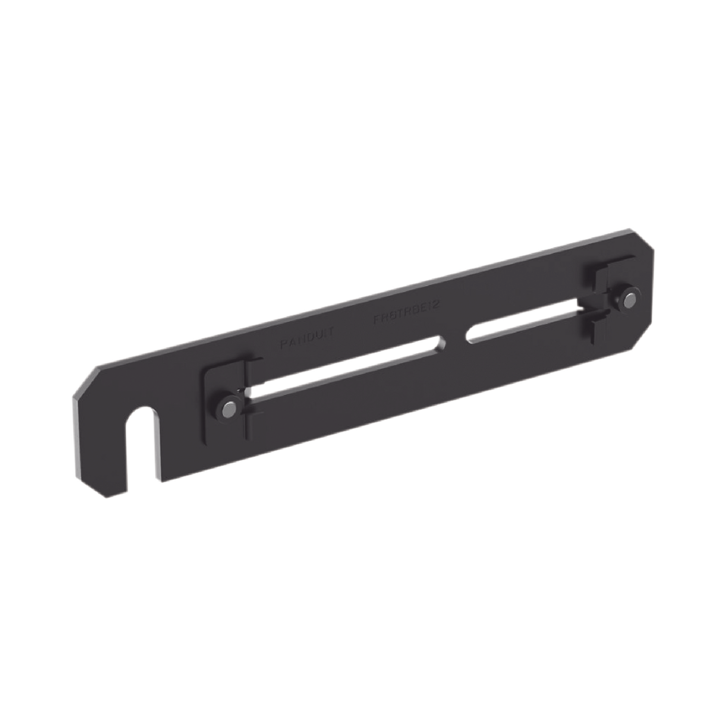 FR6TRBE12 - Soporte de Montaje a Techo, para Canaletas FiberRunner 4X4 o 6x4, Uso con Varilla Roscada de 1/2", Color Negro