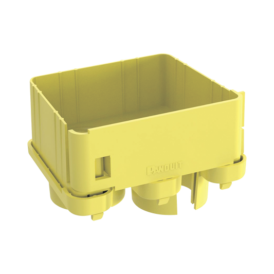 FRIDT4X4LYL - Tapa con 2 Salidas a Tubo de 1.5in (38mm), Para uso con Canaletas 4X4 FiberRunner™, Color Amarillo