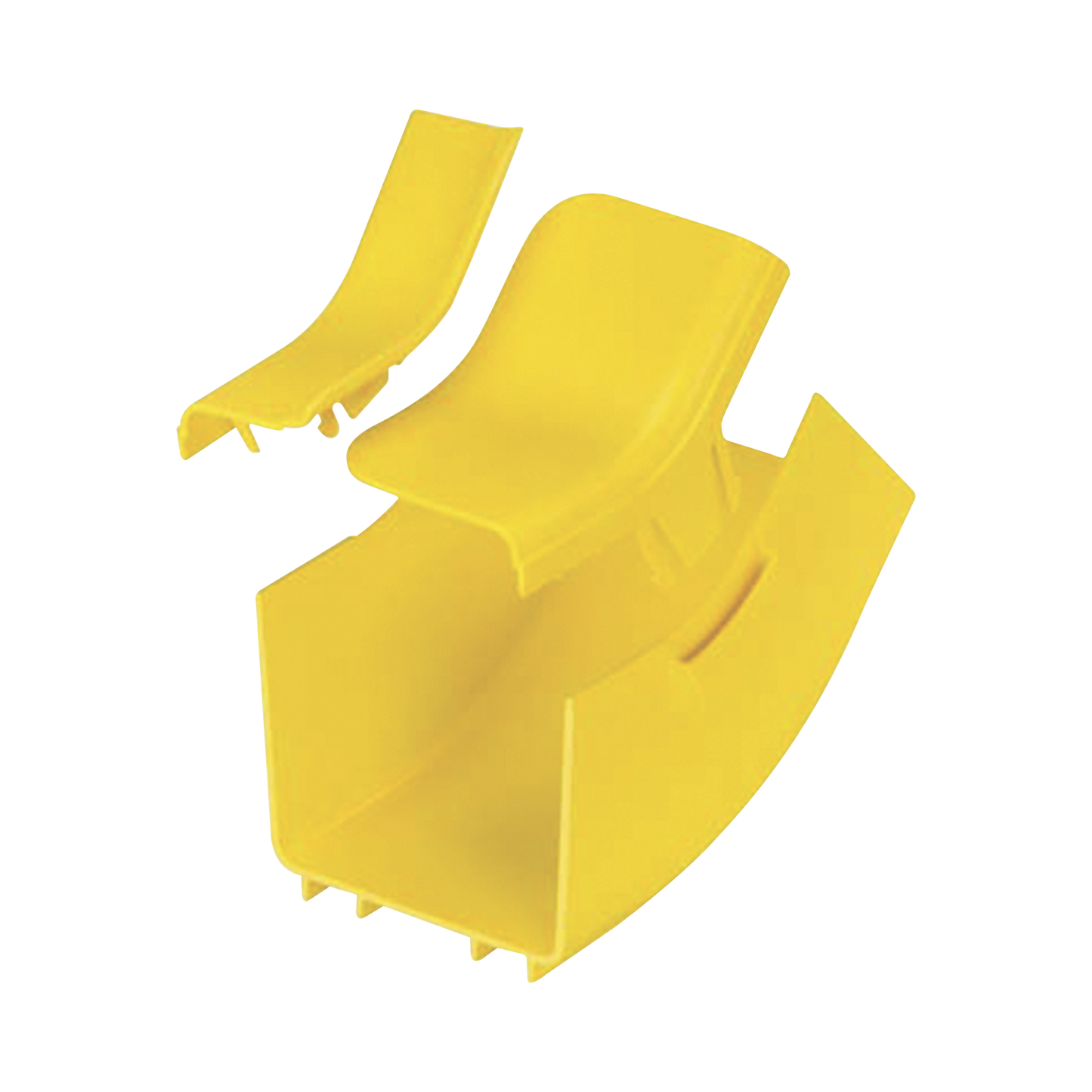 FRIV454X4LYL - Bajada Vertical Interior de 45º con Tapa, Para uso con Canaletas 4X4 FiberRunner™, Color Amarillo