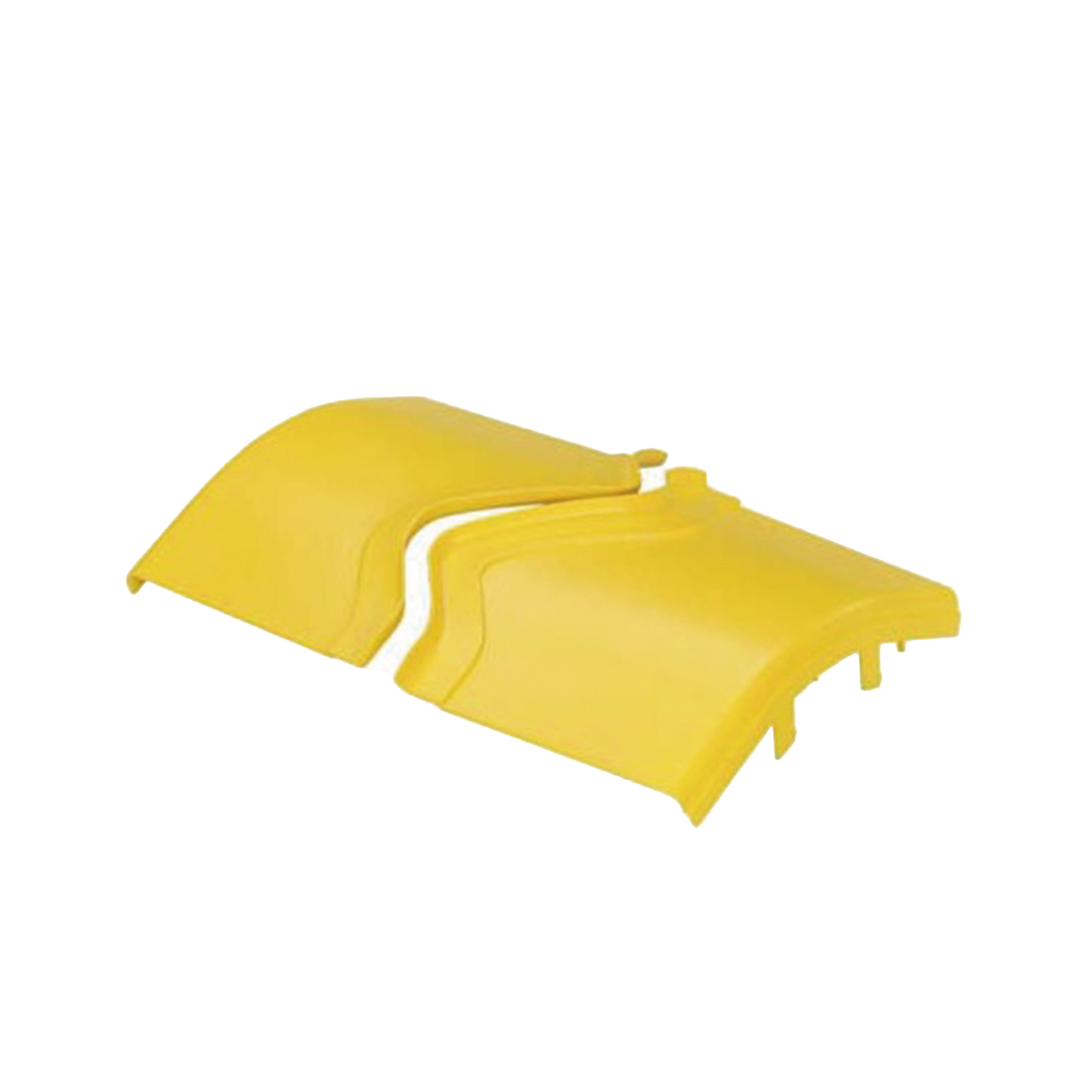 FROV45SC12LYL - Tapa de Bajada Vertical Exterior de 45º, Para uso con Canaletas 12X4 FiberRunner™, Color Amarillo