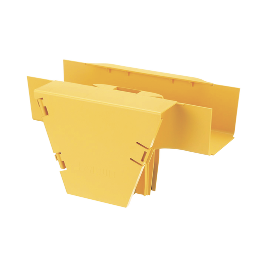 FRVT4X4LYL - Accesorio en T con Conexión Horizontal y Bajada Vertical a 90º, Para Canaletas FiberRunner™ 4x4, Color Amarillo
