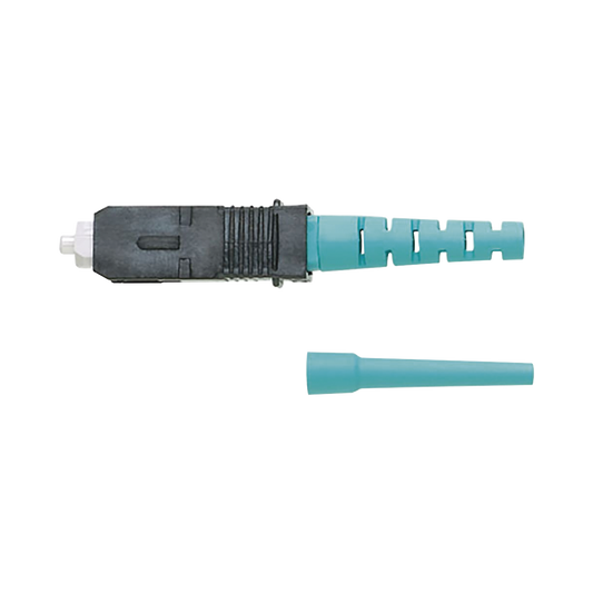 FSC2MCXAQ - Conector de Fibra �ptica SC Simplex OptiCam, Multimodo 50/125 OM3/OM4, Pre-pulido, Color Aqua
