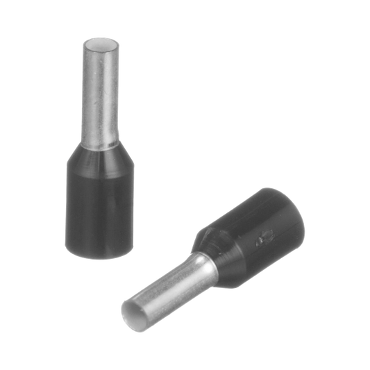 FSD78-6-D - Ferrule Aislado Para Cables 16 AWG, PIN de 6 mm de Longitud, Mango Color Negro, Paquete de 500 Piezas.