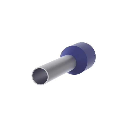 FSD80-12-D - Ferrule Aislado PAN-TERM para Cable 14 AWG, Largo 12mm, DIN Color Azul. Paquete 500 Piezas