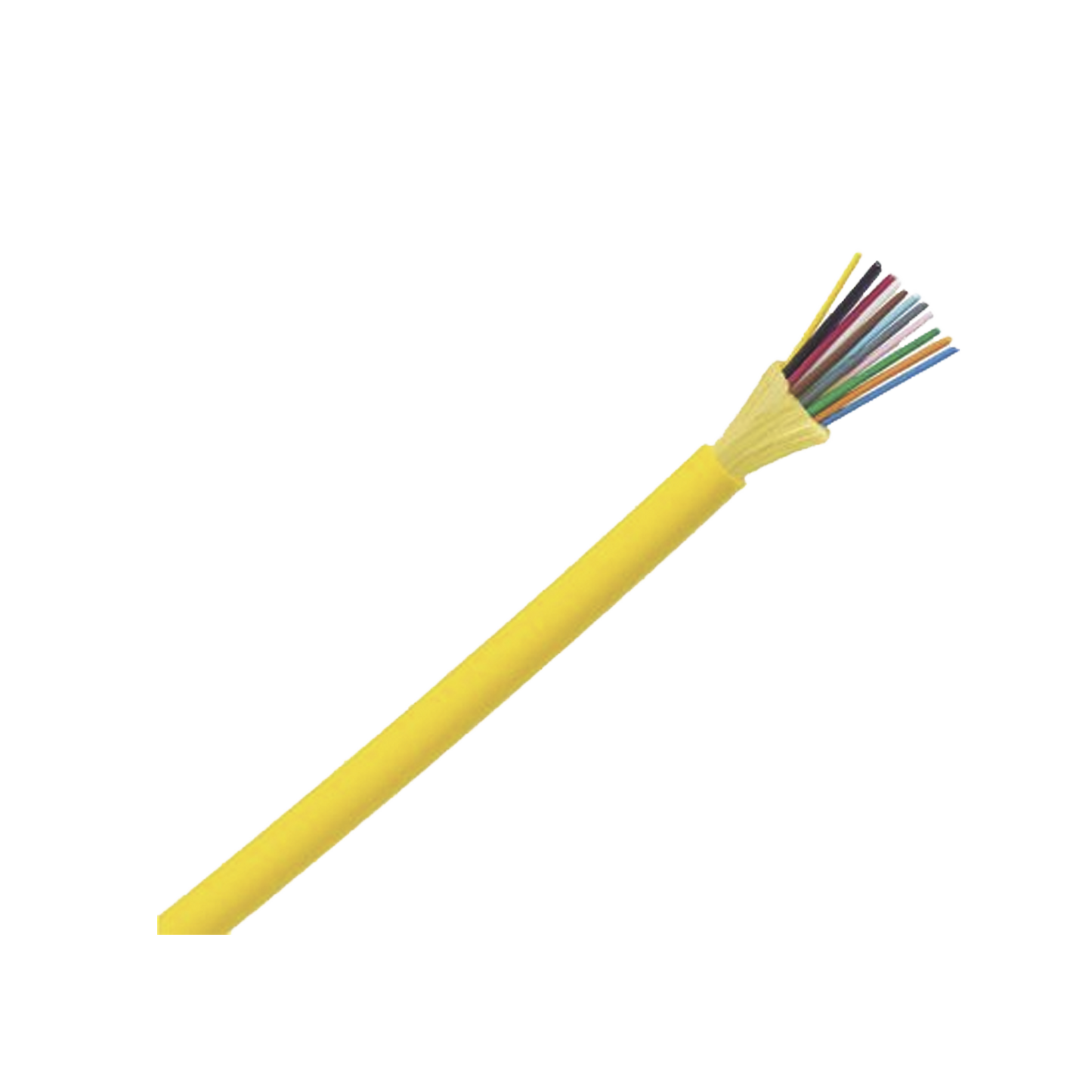 FSDP912Y - Cable de Fibra �ptica de 12 Hilos, Monomodo OS2 9/125, Interior, Tight Buffer 900um, No Conductiva (Diel�ctrica), OFNP (Plenum), Precio Por Metro
