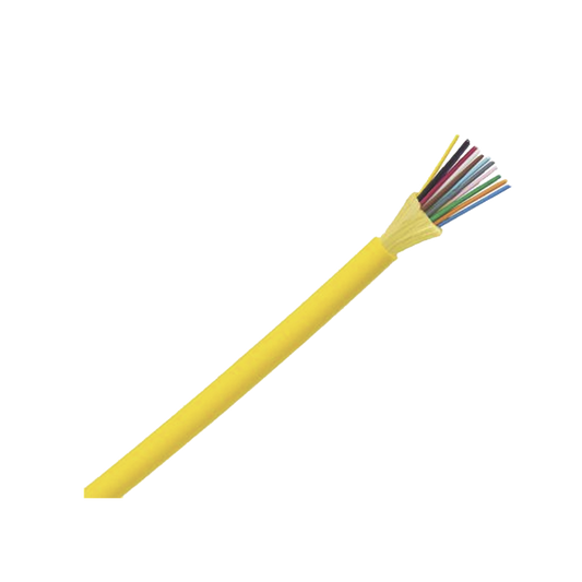 FSDP912Y - Cable de Fibra �ptica de 12 Hilos, Monomodo OS2 9/125, Interior, Tight Buffer 900um, No Conductiva (Diel�ctrica), OFNP (Plenum), Precio Por Metro
