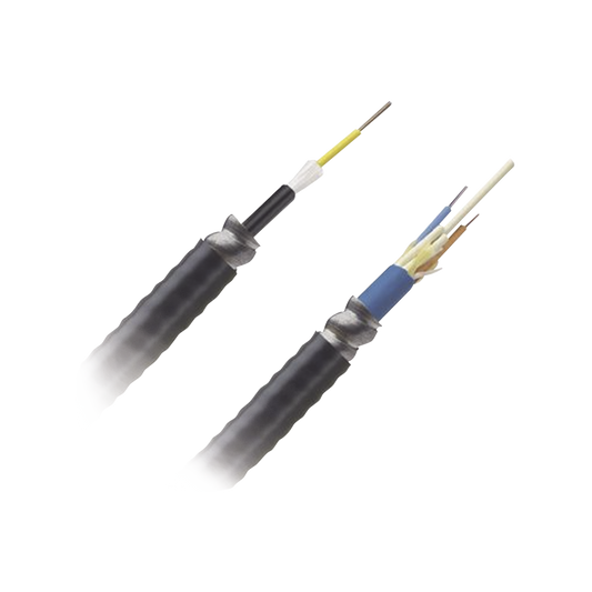FSGR912Y Cable de Fibra Óptica de 12 hilos, Monomodo OS2, Interior/Exterior, Armada, Loose Tube 250um, OFCR (Riser), Precio Por Metro