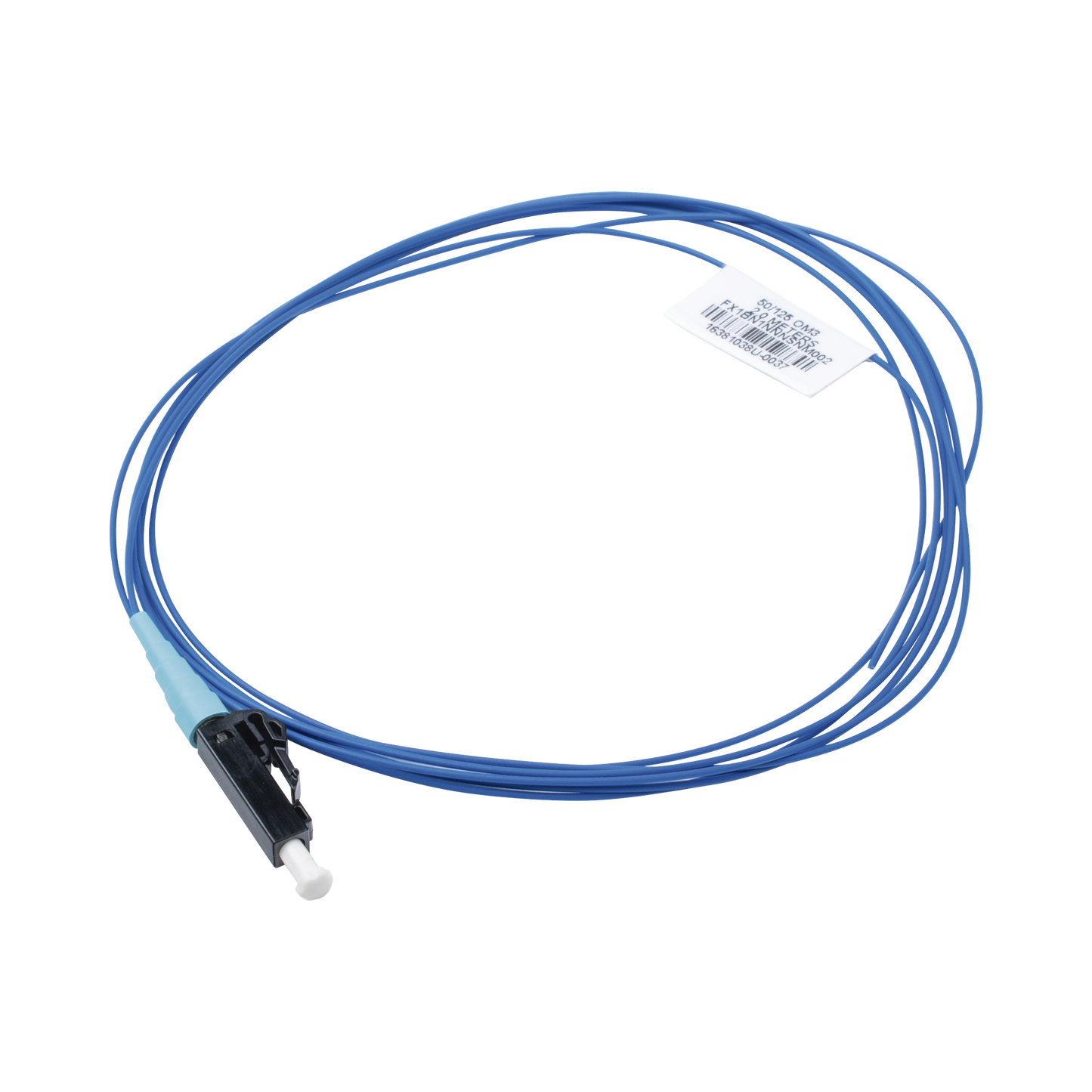 FX1BN1NNNSNM003 - Pigtail de Fibra �ptica LC Simplex, Multimodo OM3 50/125, 900um, Color Aqua, 3 Metros (9.84 Pies)