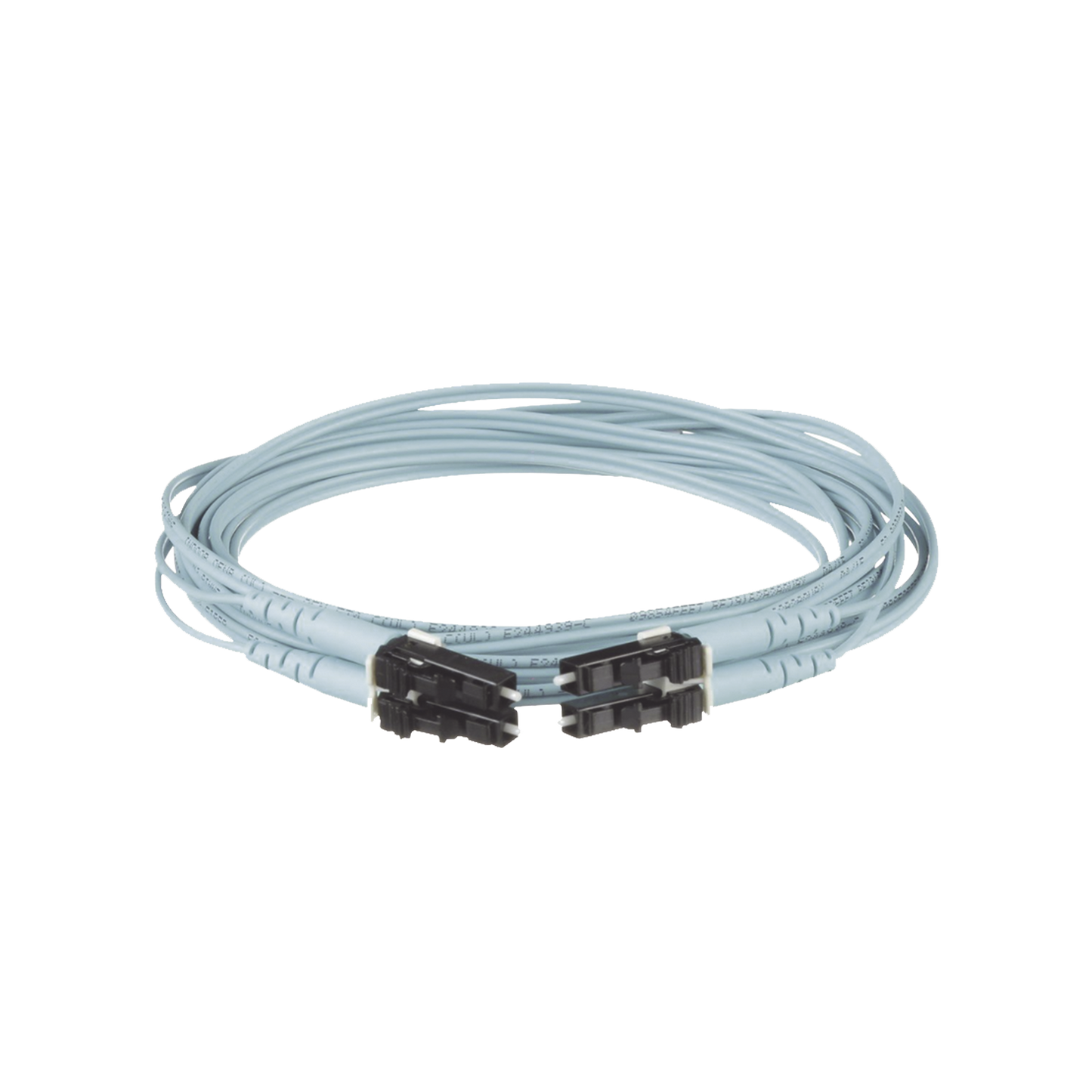FX2ERLNLNSNM007 - Jumper de Fibra Optica Multimodo 50/125 OM3, LC-LC Duplex, OFNR (Riser), Color Aqua, 7 Metros (22.97 Pies)