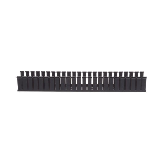 G1X2BL6 - Canaleta Ranurada de PVC sin Tapa, Tipo G, 32 mm de Ancho, 53.8 mm de Alto y 1828.8 mm de Largo, Color Negro