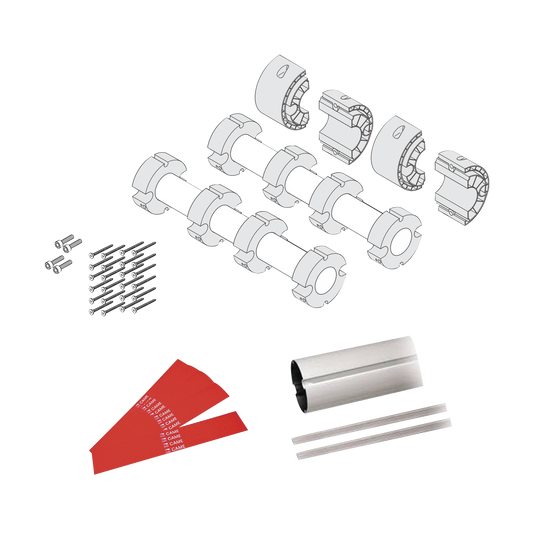 GARD8-ARM Kit de mástil para barreras GARD8 / Incluye 2 secciones tubulares de 4m / Incluye tiras reflejantes / Incluye unión central
