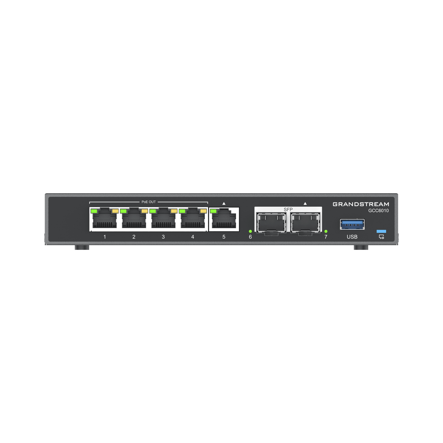 GCC6010 - 4 en 1: Firewall Nueva Generación, Router, PBX IP, Switch Gigabit de 5 Puertos (4 PoE) y 2 Puertos SFP 2.5 Gigabit