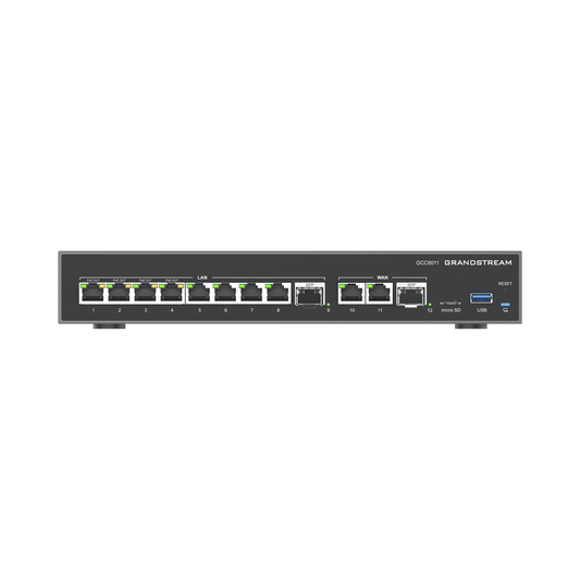 GCC6011 - 4 en 1: Firewall Nueva Generación, Router, PBX IP, Switch 10 Puertos Gigabit (4 PoE) + 2 Puertos SFP 2.5 Gigabit
