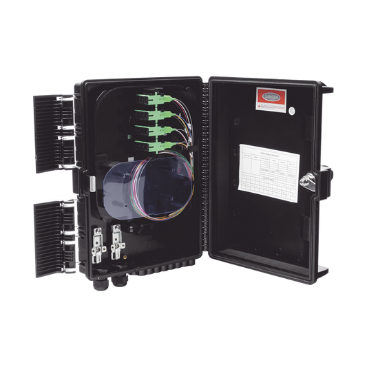 GFS-16G Cierre de Empalme para 24 fusiones de fibra óptica, Interior/Exterior, con 16 acopladores SC/APC y splitter 1x16 SC/APC Incluido, IP65