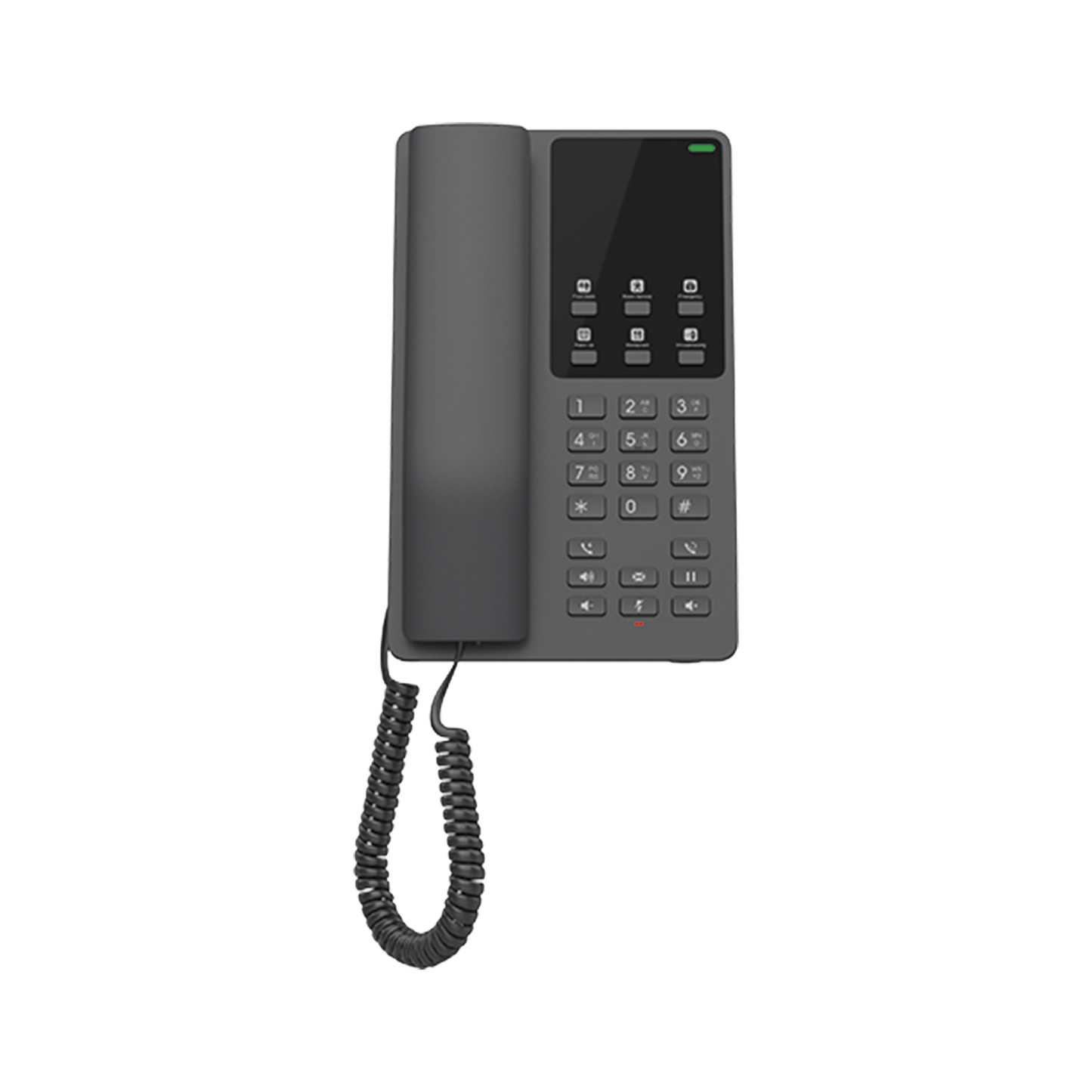GHP621W - Teléfono IP Hotelero Wi-Fi, 2 líneas SIP con 2 cuentas, codec Opus, IPV4/IPV6, color negro, con gestión en la nube GDMS