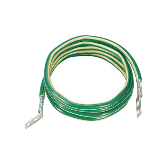 GJ696UH Jumper para Aterrizar Equipos, 6 AWG, con Terminal Doblada a 45 Grados (LCC6-14JAWH-L) Para Conexión a Tierra y Terminal Recta (LCC6 - 14JAW-L) Para Equipos , 2.4 m de Largo